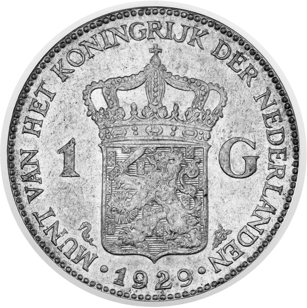 Nederlanden - 1 Gulden 10g .72Ag Silver 1922-1945