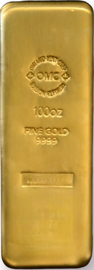 100 oz Recognized Gold Bar