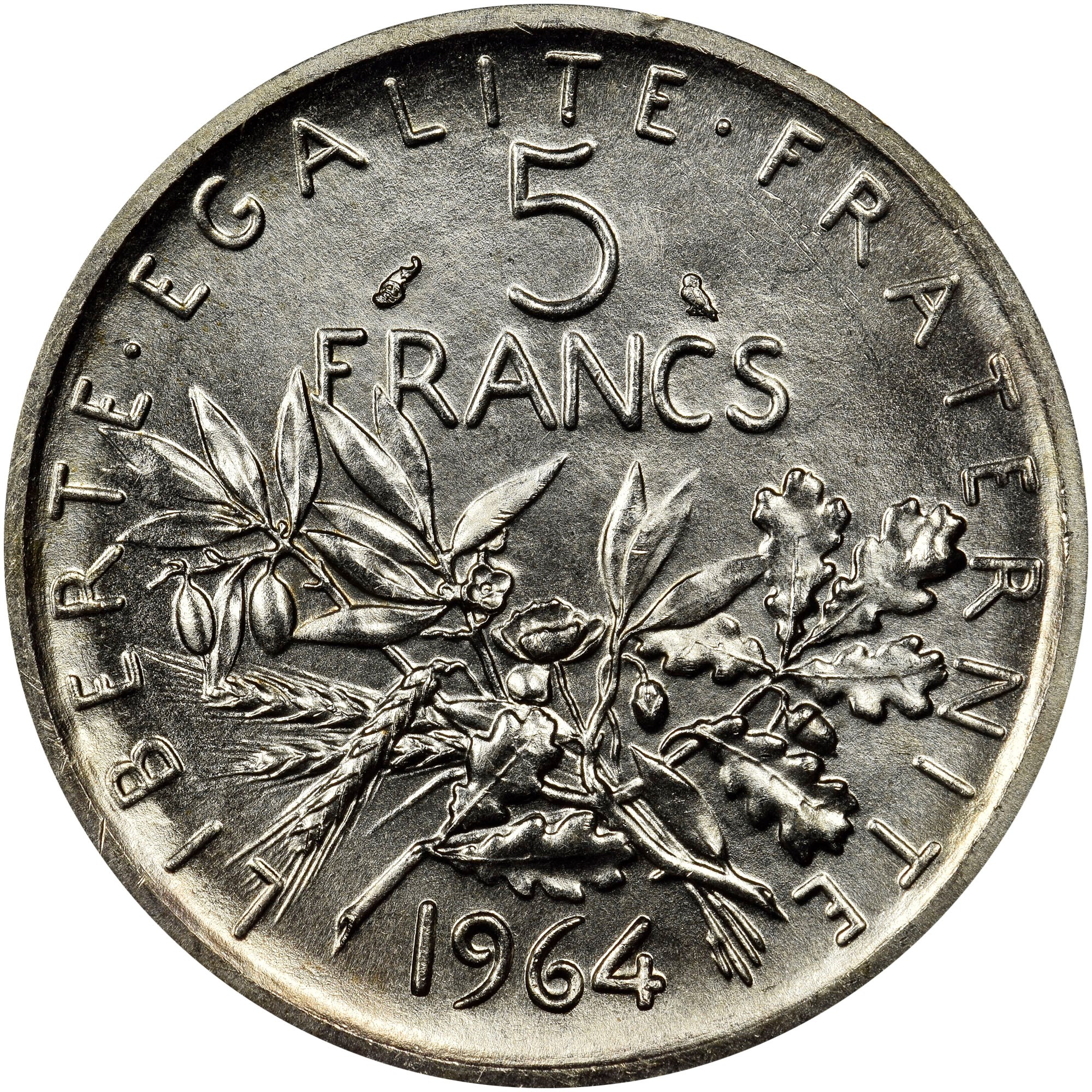 France 5 Francs 1960-1969 12g .835Ag Silver