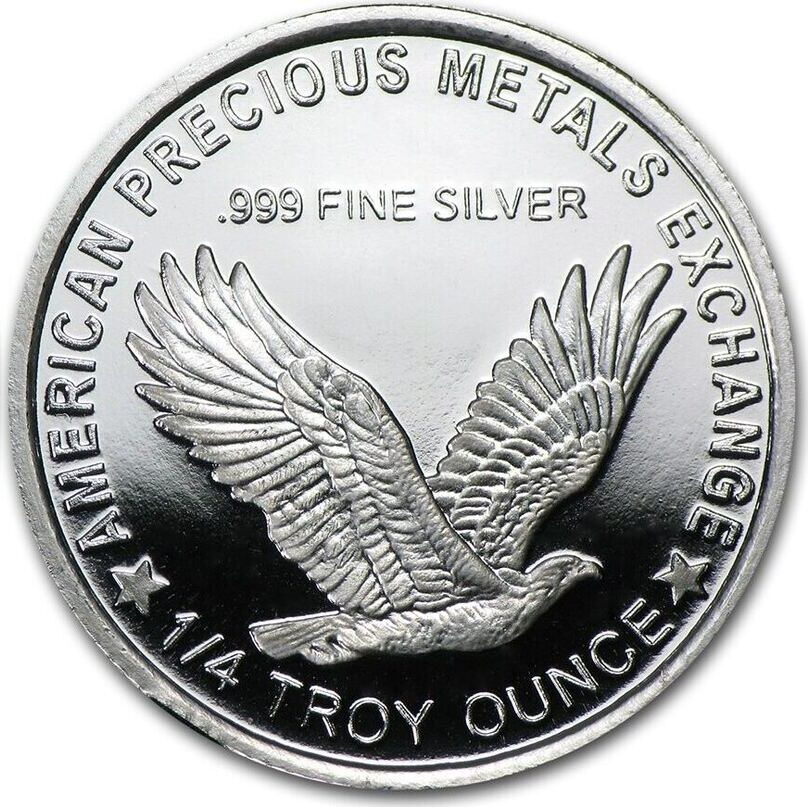 1/4 Troy Ounce Silver 999 Rounds or Bars