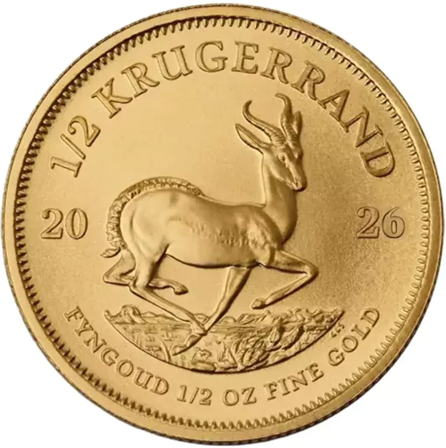 1/2 Troy Ounce South African Krugerrand (91.6% pure gold)