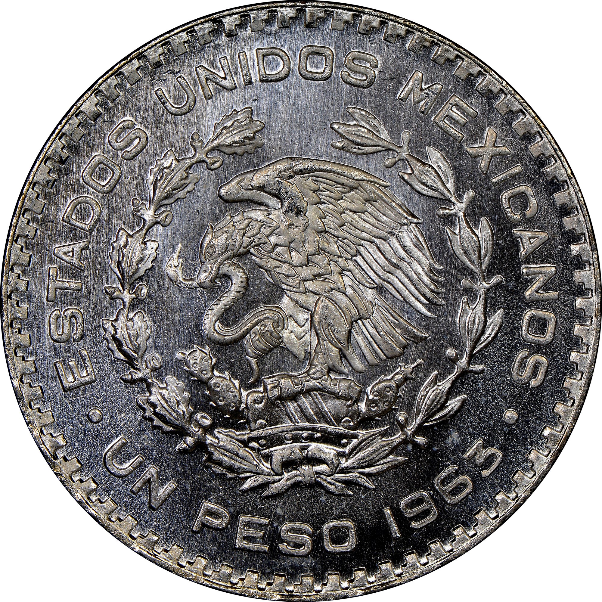1957 - 1967 Mexican Peso 16g .10% Silver