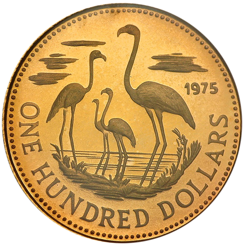 Bahamas $100 Coin (91.6% Gold) 0.1601 toz 19mm Diameter