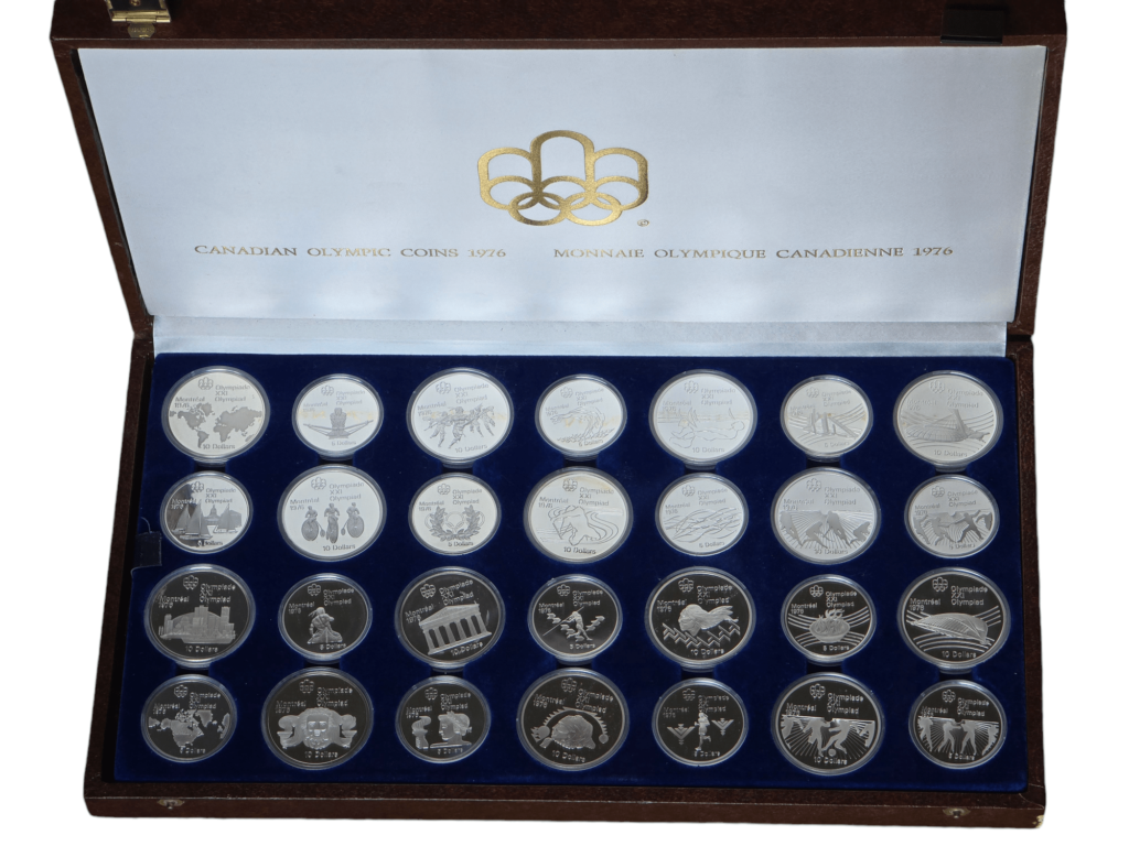1976 Montreal Olympic Proof 28 Coin Set  (92.5% Silver) 30.24 toz