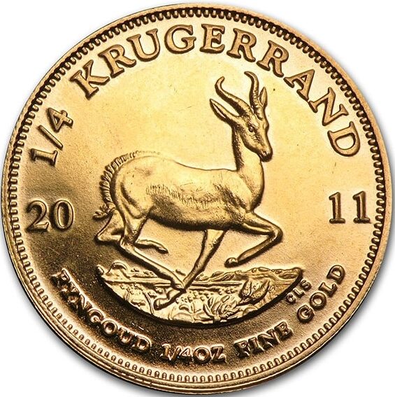 1/4 Troy Ounce South African Krugerrand (91.6% pure gold)