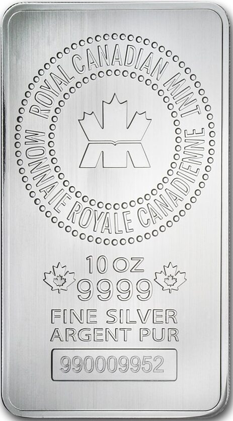 10 Ounce Royal Canadian Mint Silver Bar