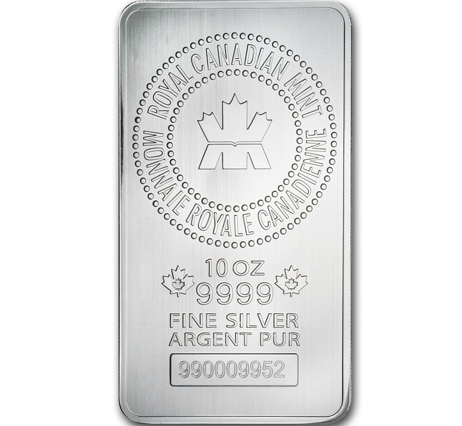 10 Ounce Royal Canadian Mint Silver Bar