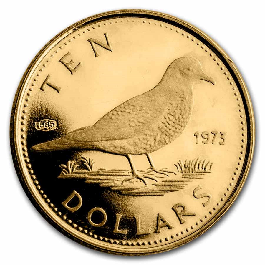 Bahamas $10 Coin (58.5% Gold) 1.45g 15mm Diameter