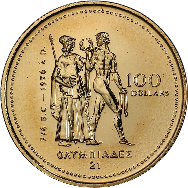Canadian $100 Coins (14kt)  1/4 toz 13.338g Diameter 27mm
