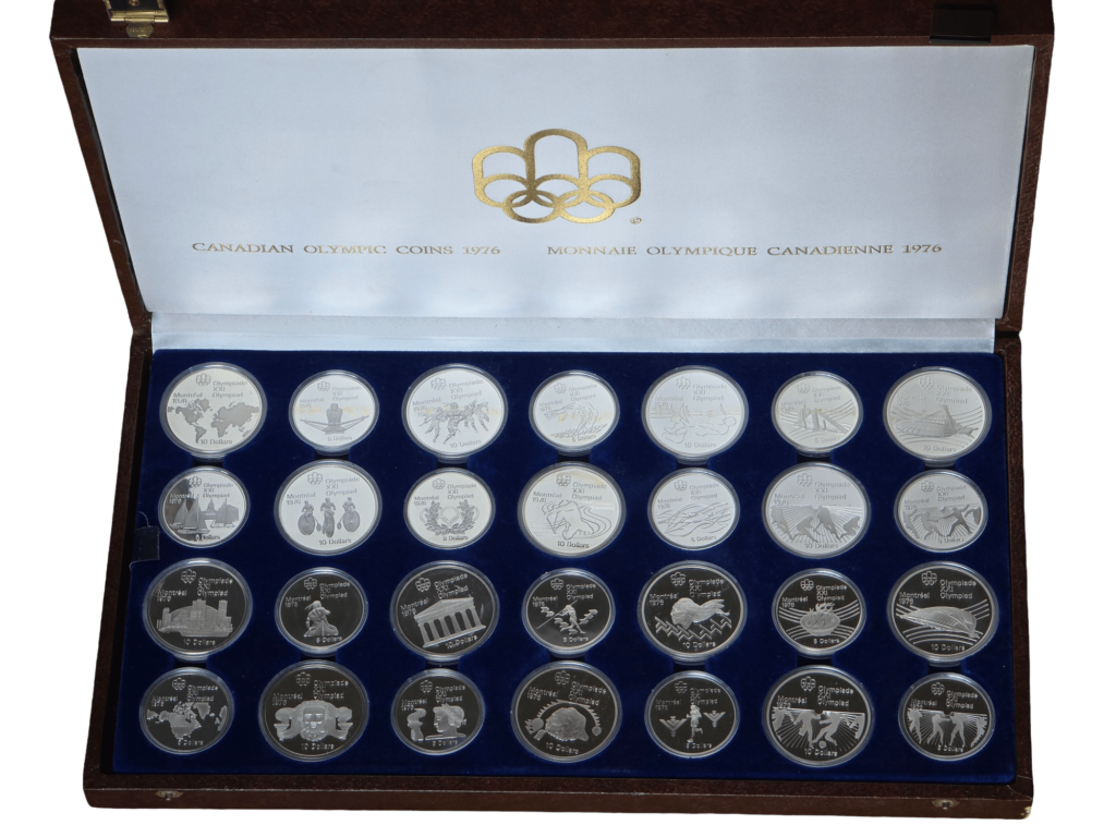 1976 Montreal Olympic Proof 28 Coin Set  (92.5% Silver) 30.24 toz