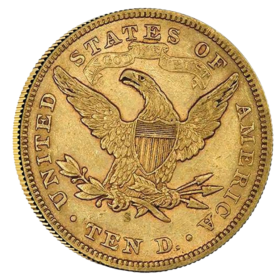 Liberty Head $10 Eagle (90% gold) .4837 toz 16.718g