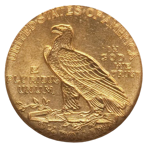 Indian Head $2.5 Quarter Eagle (90% gold) .1209 toz 4.18g