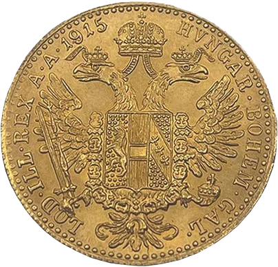 Austrian 1 Ducat (98.6% pure gold) 0.11 toz 3.49g Diameter 20mm