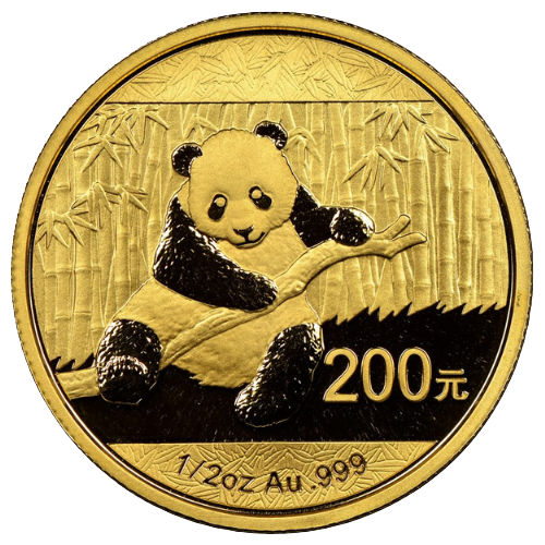Chinese Panda (99.9% pure gold) 1/2 toz