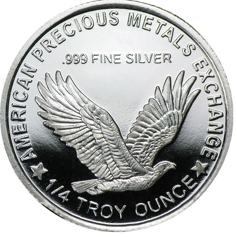 1/4 Troy Ounce Silver 999 Rounds or Bars
