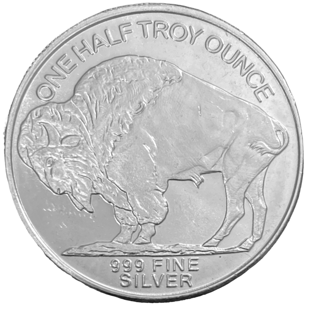 1/2 Troy Ounce Silver 999 Rounds or Bars