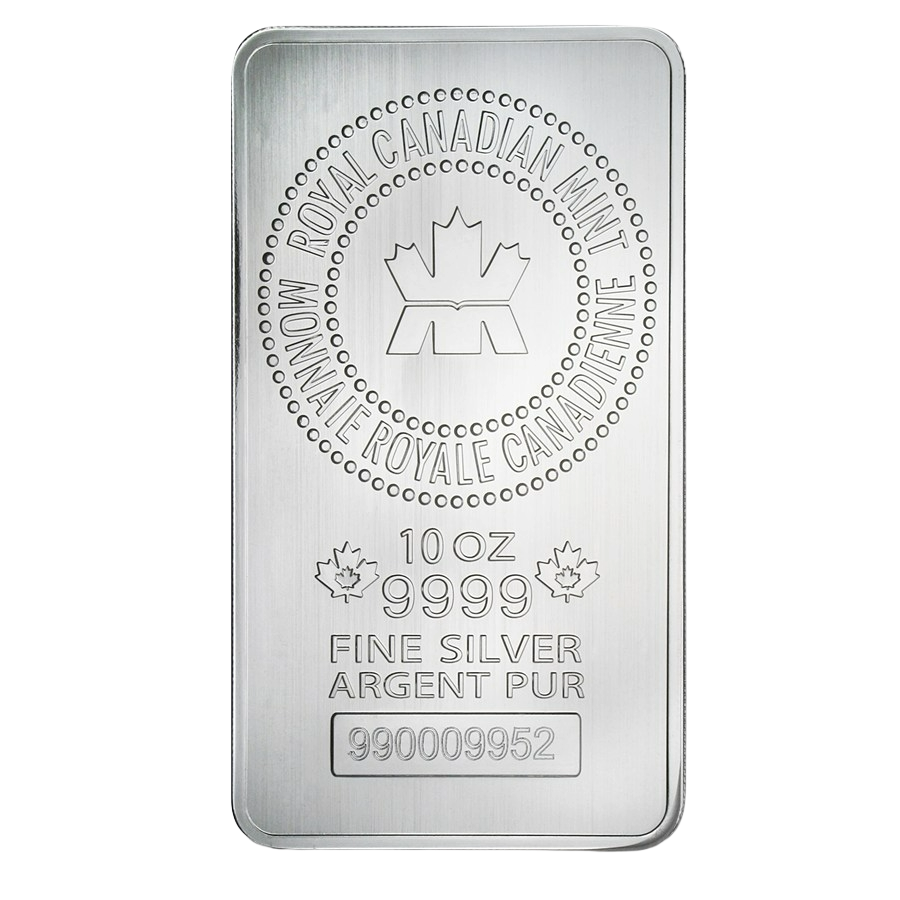 10 Ounce Royal Canadian Mint Silver Bar