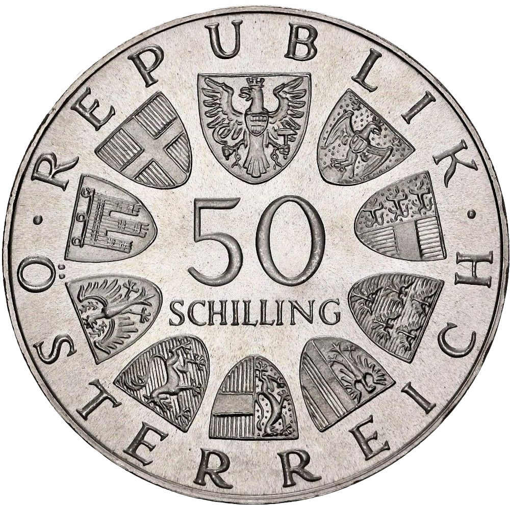 Austria 50 Schilling Coin 20g .90% Ag 1959-1973