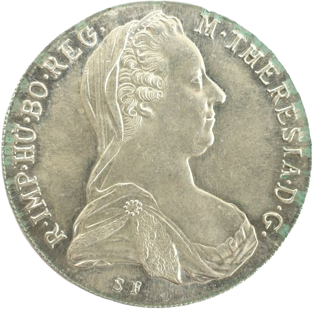 Austrian Empire 1 Thaler Maria Theresia European Trade Token 1780-2024 Coin 28g .83%Ag 1980-2001