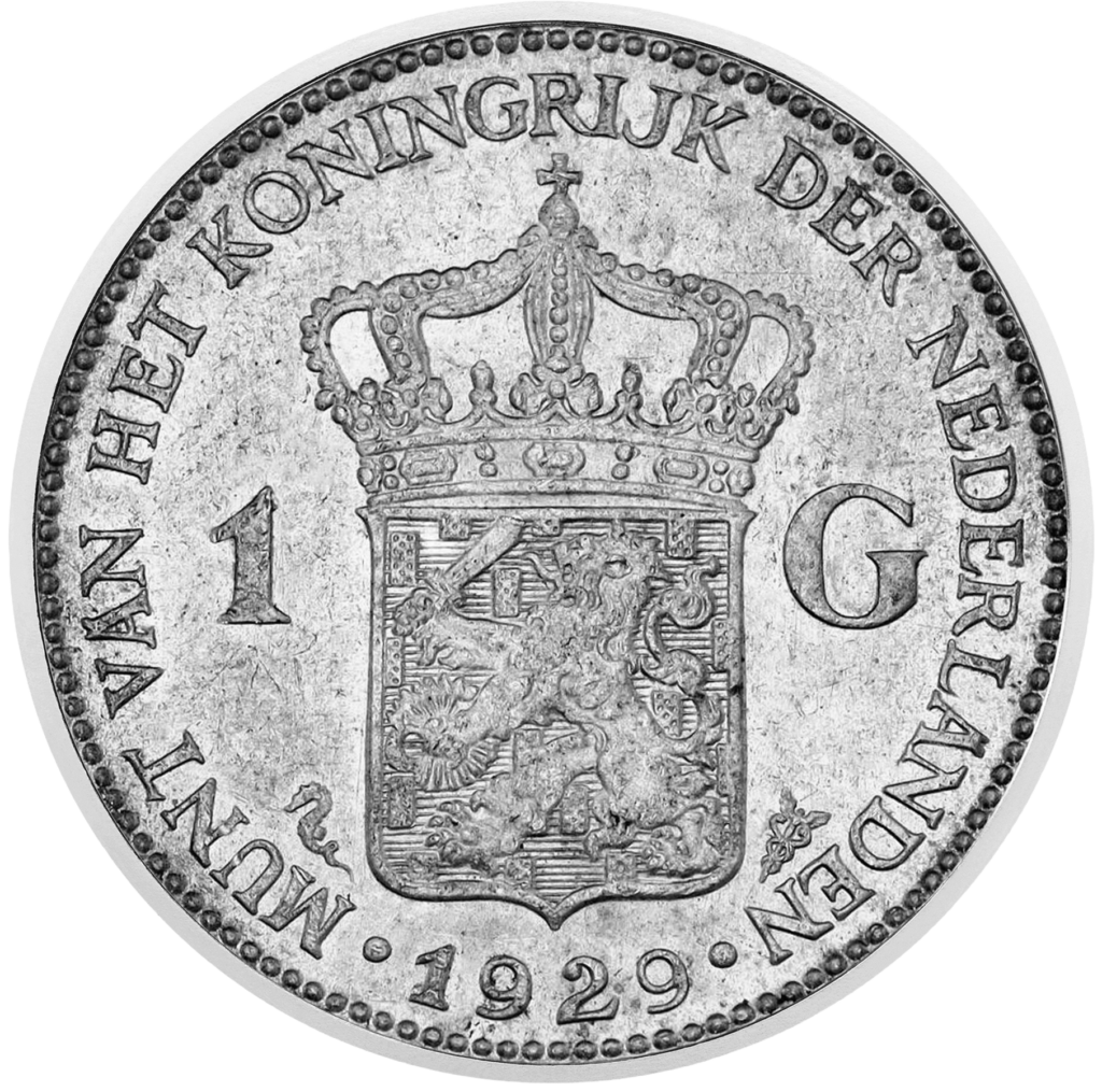 Nederlanden - 1 Gulden 10g .72Ag Silver 1922-1945