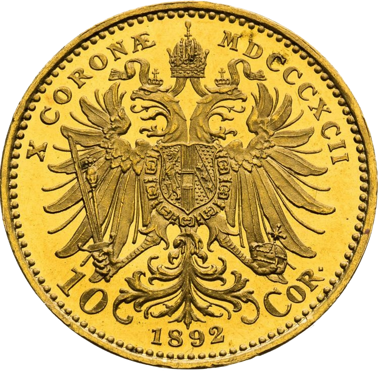 Austrian 10 Corona (90% gold) 3.22g Diameter 19mm