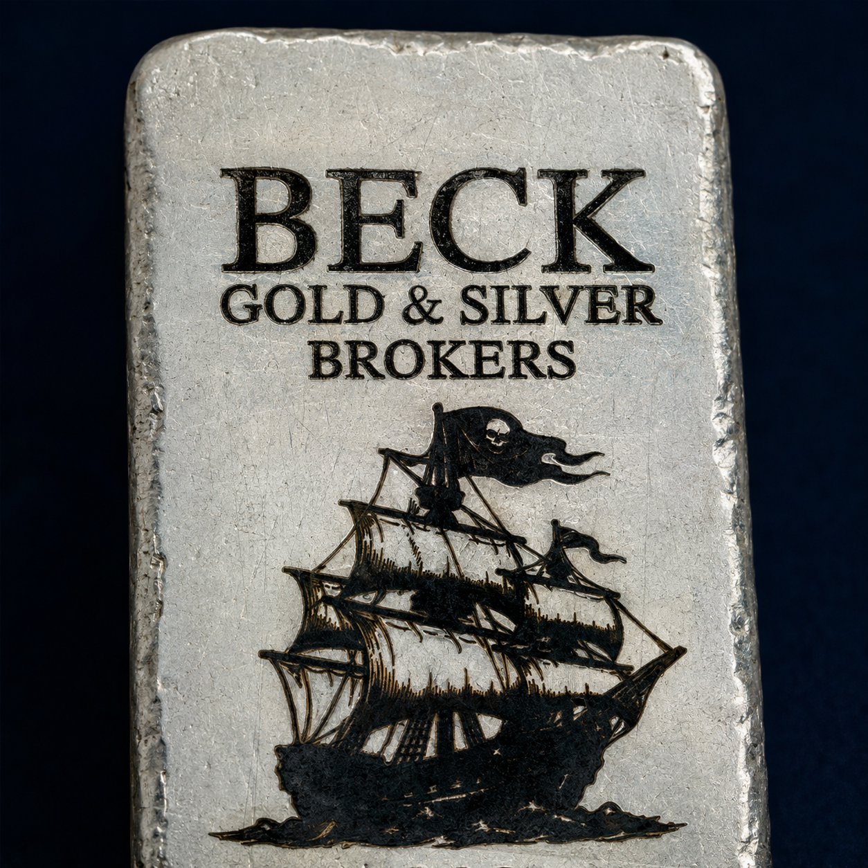Close-up of the pirate ship engraving