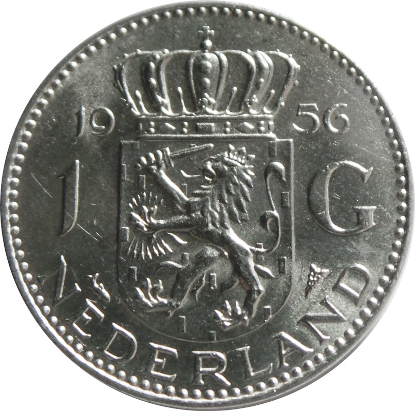 1 Gulden 6.5g 72% Silver 1954-1968