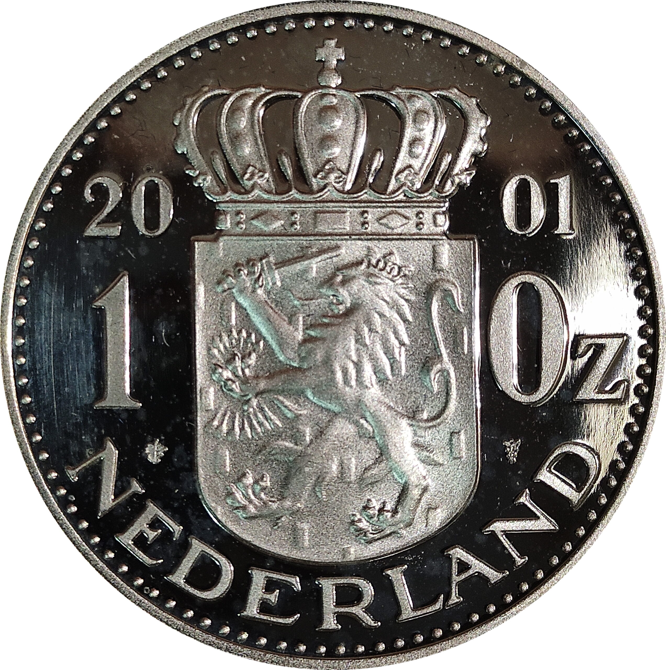 1 oz Nederland Round 31. 10 g 99.9% Silver 1992-2001